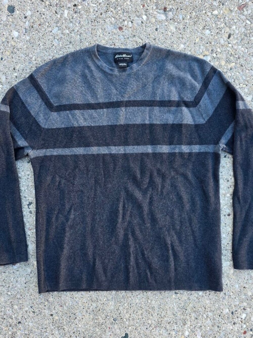 Vintage 2000 Eddie Bauer Striped Cotton Sweater Men L